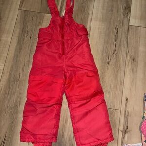 Kids Hot Pink  Snow Bib Overalls